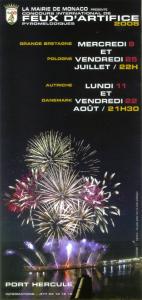 Affiche du concours international de feux d'artifices pyromlodiques 2008
