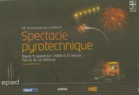 Affiche du spectacle pyrotechnique de la Dfense 2008